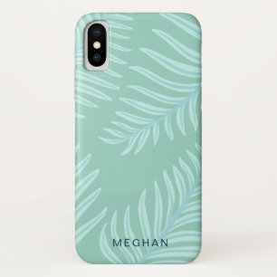 Case-Mate iPhone Case monogramme de feuillage pastel tropical
