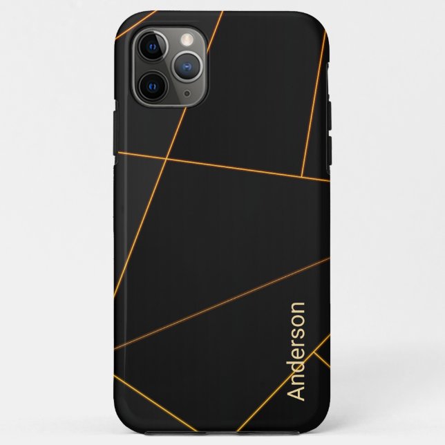 Coques Case-Mate iPhone Monogramme de la ligne moderne Eligant Retro (Dos)