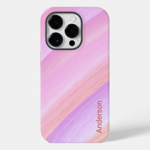 Coque Pour iPhone 14 Pro Monogramme de ligne rétro élégant moderne