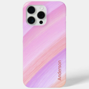 Coque iPhone 15 Pro Max Monogramme de ligne rétro élégant moderne
