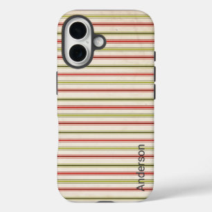 Coques iPhone 16 Monogramme de ligne rétro élégant moderne