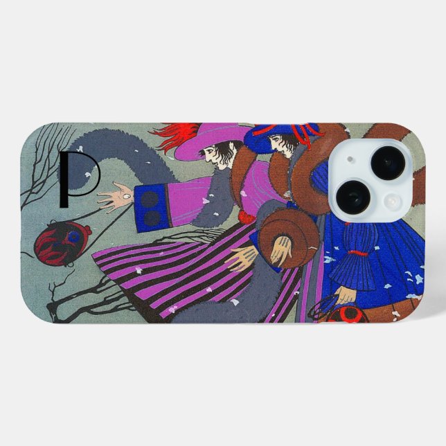 COQUES Case-Mate iPhone MONOGRAMME DE MODE NEIGE HIVER (Verso (horizontal))