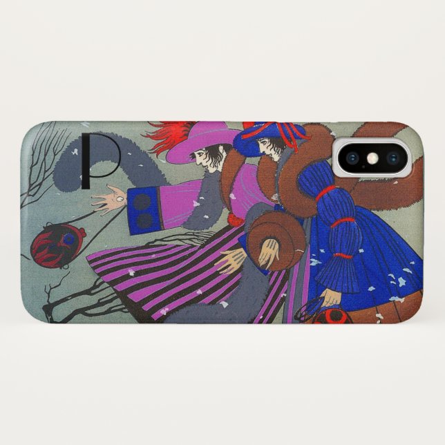 COQUES Case-Mate iPhone MONOGRAMME DE MODE NEIGE HIVER (Dos (Horizontal))