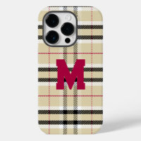 Monogramme de mode préppie beige personnalisé