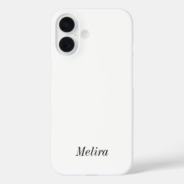 Coques Case-Mate iPhone Monogramme de nom noir et blanc moderne (Verso)