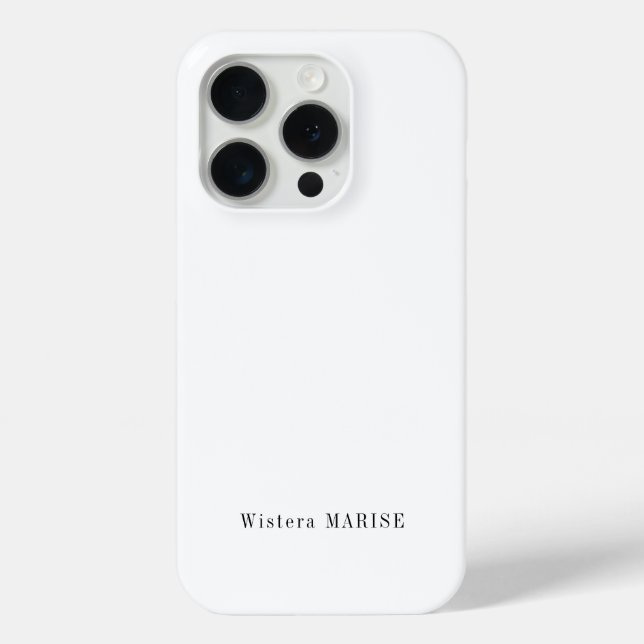 Coques Case-Mate iPhone Monogramme de nom noir et blanc moderne (Verso)