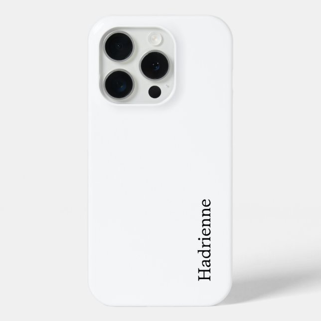 Coques Case-Mate iPhone Monogramme de nom noir et blanc moderne (Verso)