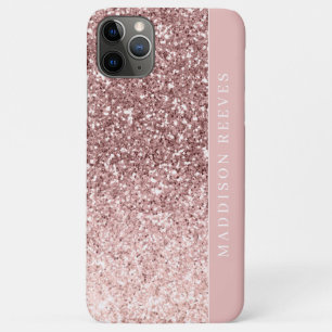 Case-Mate iPhone Case Monogramme de Parties scintillant dorée Rose fille