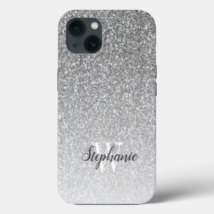 Case-Mate iPhone Case Monogramme de Parties scintillant moderne Silver O