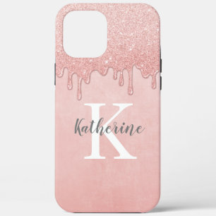 Case-Mate iPhone Case Monogramme de Parties scintillant rose pâle Rose