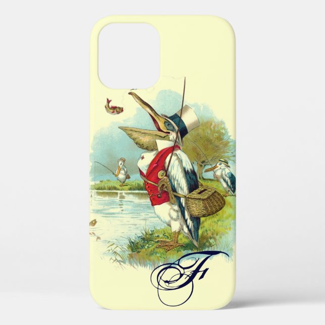 Coques Case-Mate iPhone MONOGRAMME DE PÊCHE, crème (Verso)