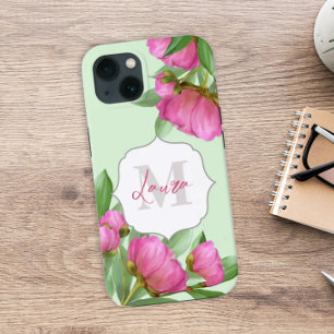 Case-Mate iPhone Case Monogramme de pivoine florale Vintage tendance