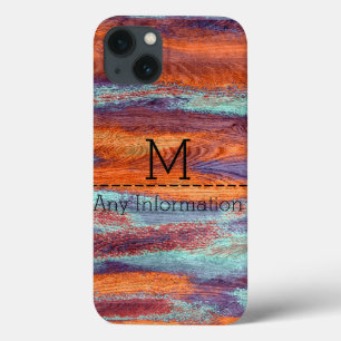 Etui iPhone Case-Mate Monogramme de texture de grain de bois de couleur 