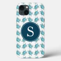 Monogramme de tortue de mer Téléphone de plage