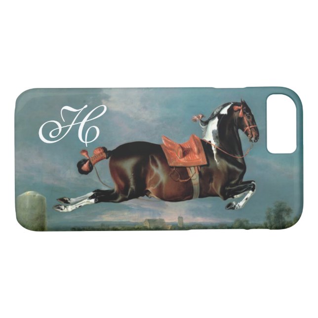 Coques Case-Mate iPhone Monogramme d'élevage du Cheval Piebald "Cehero" (Dos (Horizontal))