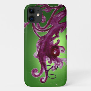Case-Mate iPhone CASE MONOGRAMME DES BERRIES ET DES SWIRLS VERTS EMERALD