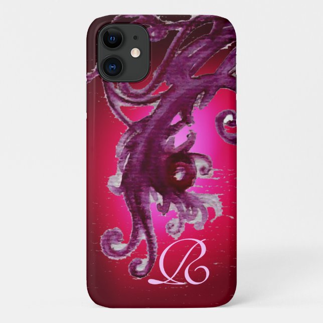 COQUES Case-Mate iPhone MONOGRAMME DES BURGEONS ROUGES ET DES BROUILLES (Dos)