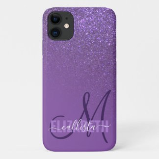 Case-Mate iPhone Case Monogramme diagonale violet Parties scintillant vi