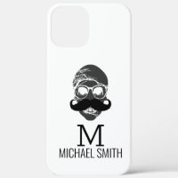 Monogramme drôle de moustache