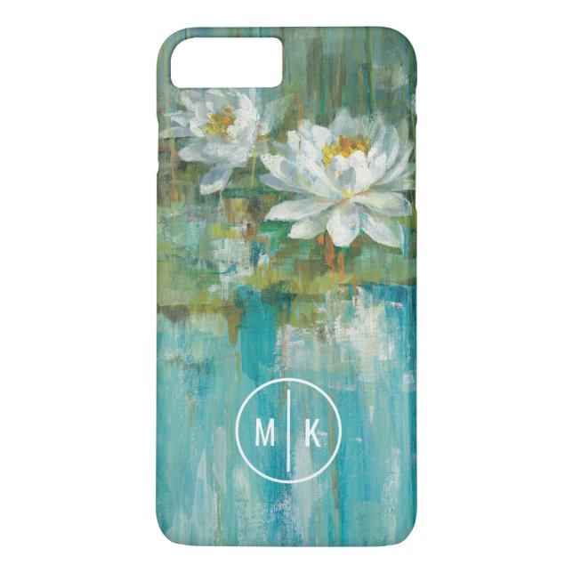 Coques Case-Mate iPhone Monogramme| Eau Lily Pond (Dos)