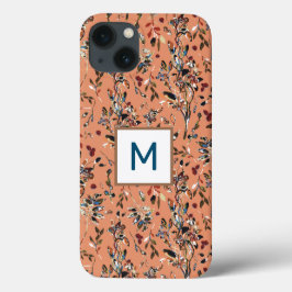 Case-Mate iPhone Case Monogramme Elégant Feuille Berries Orange Aquarell