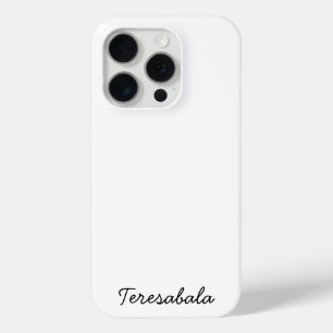 Coque iPhone 15 Pro Monogramme élégant Moderne Minimaliste Écriture Bl