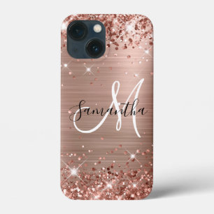 Case-Mate iPhone Case Monogramme Élégant Rose de Glittery Gold Foil