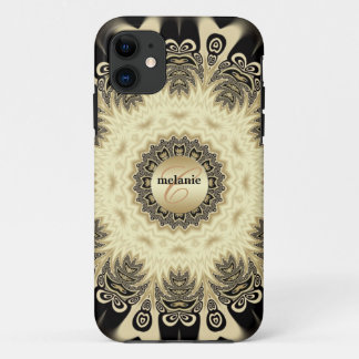 Coque Case-Mate Pour iPhone Monogramme en dentelle d'or Tribal vintage iPhone 