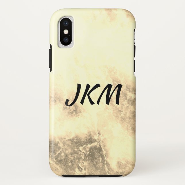 Coques Case-Mate iPhone monogramme en marbre (Dos)