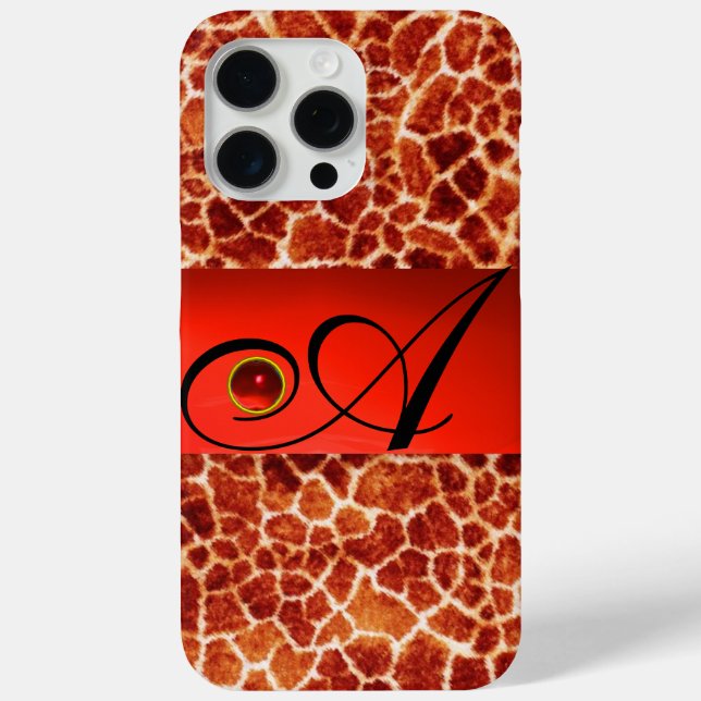 COQUES Case-Mate iPhone MONOGRAMME EN PIERRE DE GIRAFFE, (Verso)
