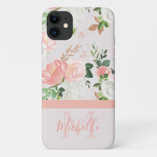 Case-Mate iPhone Case Monogramme et nom de rose vintage