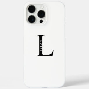Coques iPhone 16 Pro Max Monogramme et nom personnalisés