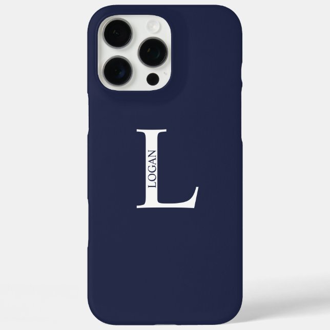Coques Case-Mate iPhone Monogramme et nom personnalisés (Verso)