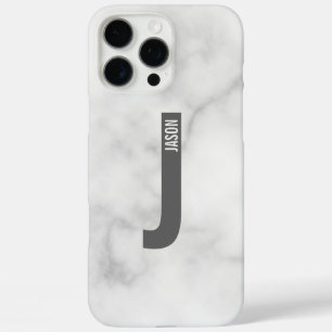 Coques iPhone 16 Pro Max Monogramme et nom personnalisés modernes