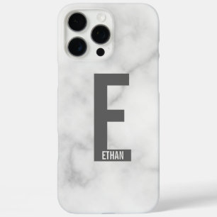 Coques iPhone 16 Pro Max Monogramme et nom personnalisés modernes