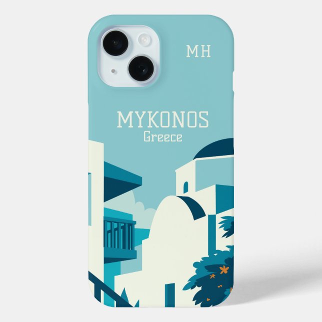 Coques Case-Mate iPhone Monogramme et texte personnalisés Grèce (Verso)