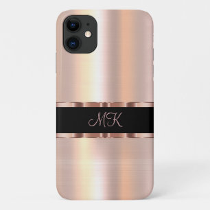 Case-Mate iPhone Case Monogramme féminin classique Rose couleur or