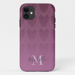 Case-Mate iPhone Case Monogramme fille Parties scintillant rose