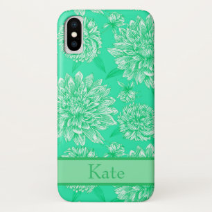 Case-Mate iPhone Case Monogramme floral de menthe