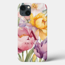 Monogramme floral de printemps