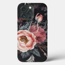Monogramme floral foncé
