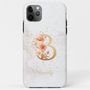 Case-Mate iPhone Case Monogramme Floral Nom Initiale Lettre B Personnali