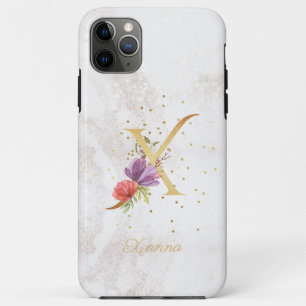 Case-Mate iPhone Case Monogramme Floral Nom Initiale Lettre X Personnali