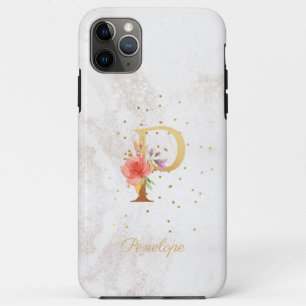 Case-Mate iPhone Case Monogramme Floral Nom Initiale P Lettre Personnali