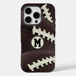 Coques iPhone 16 Pro Monogramme Football Graphique Moderne