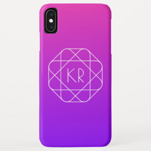 Case-Mate iPhone Case Monogramme géométrique cool   Magenta Violet Pourp