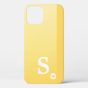 Case-Mate iPhone Case Monogramme Girly Yellow Heart Simple Moderne Chic