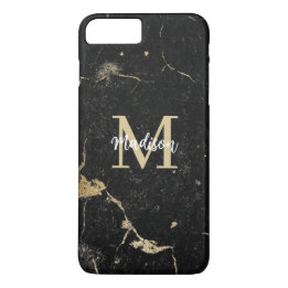 Case-Mate iPhone Case Monogramme Graduation Cadeau Moderne Or Marbre Noi