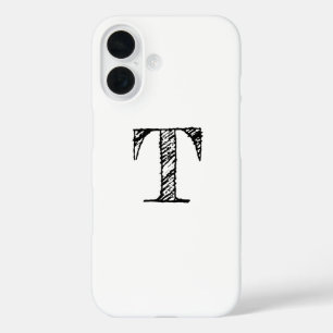 Coques iPhone 16 Monogramme gravé vintage