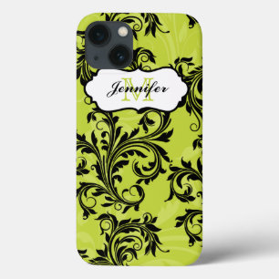 Etui iPhone Case-Mate Monogramme Green Black Scrolls Swirls iPad 2/3/4